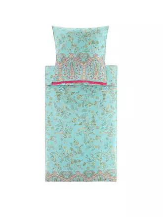 BASSETTI | Satin Bettwäsche INDIAN ROSES 70x90cm/140x200cm Gelb | mint